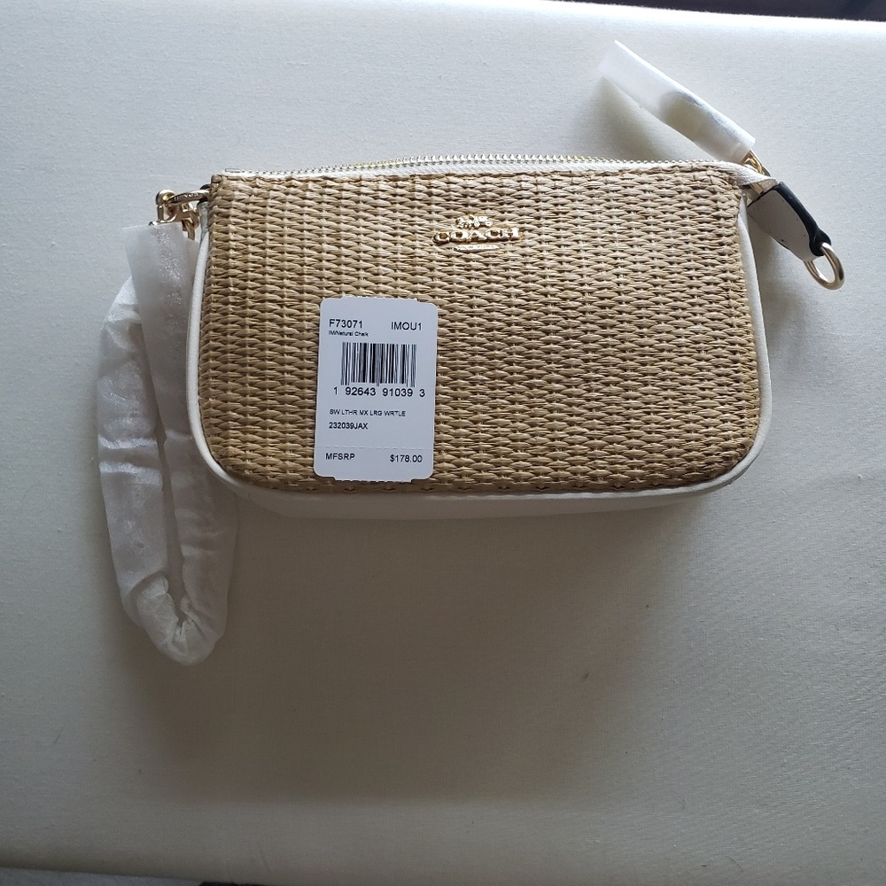 NWT Authentic Coach small clutch/lg wristlet
